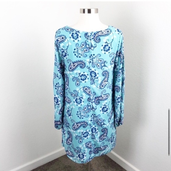 NEW Charlotte Russe blue paisley print shift dress - Picture 5 of 8